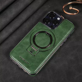 Funda de iPhone de cuero con soporte