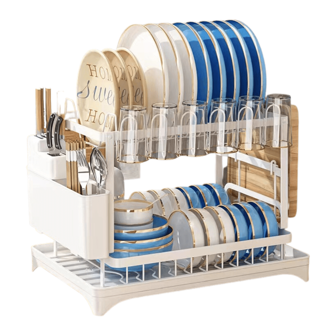 Escurridor De Platos 2 Niveles Secaplatos Multifuncional